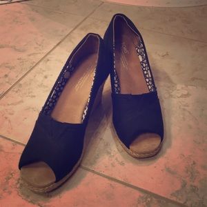 Toms high heeled espadrilles